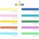Topsky Washi cinta de carrocero Set, Rainbow Color cinta adhesiva de papel adhesivo de carrocero revistas Scrapbooking y manu