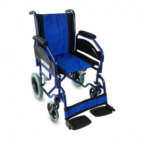 Mobiclinic Silla de Ruedas Plegable y autopropulsable | Reposabrazos y reposapiés extraibles | Ancho de Asiento de 45 cm | Pe