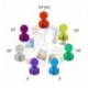 Aitsite 60 Piezas Color Strong Imanes de nevera Whiteboard Magnets Magnetic Push Pins para mapa, oficina, pizarra, refrigerad