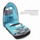 Mochilas antirobo,GENOLD Mochilas impermeable ordenador portatil 17.3 pulgadas con cargador USB Mochila viajes para ocio/nego