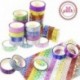 Washi Tape, Buluri 50 Rollos Cinta Adhesiva Washi Glitter Adhesivo de Cinta Decorativa para Scrapbooking DIY Crafts