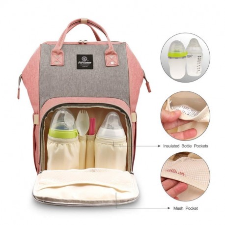 HEYI bolso cambiador multifuncional mochila de pañales bebe, bolso maternal mochila impermeable, mochila del viaje de la mamá