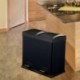 Lyndan - 48 Litros 48L Pedal de Acero Negro Grande con Tapa y Doble, Cocina, Garaje, Galpón, y Uso Doméstico Reciclar Cubo de