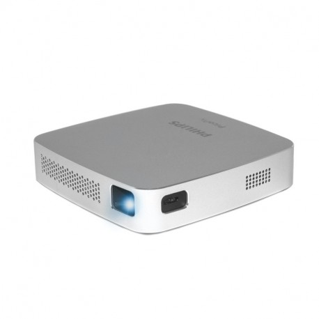 Philips PicoPix – Proyector de Bolsillo, Reproductor Multimedia de 100 Lumens, HDMI, Wi-Fi, para iOS o Android, batería integ