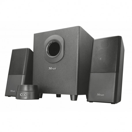 Trust Teros - Juego de Altavoces 2.1 DE 24W con subwoofer, Negro