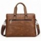 HeHe Cuero Maletín Hombre Bolsos maletin Bolso para Ordenador Portátil hasta 14.6" marrón 