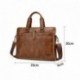 HeHe Cuero Maletín Hombre Bolsos maletin Bolso para Ordenador Portátil hasta 14.6" marrón 