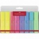 Faber-Castell 154681 - Estuche con 8 marcadores fluorescentes tonos pastel y 2 marcadores amarillos con tonalidad normal Text