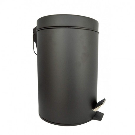 Amiko Papelera INOX C/Pedal 5L Negra