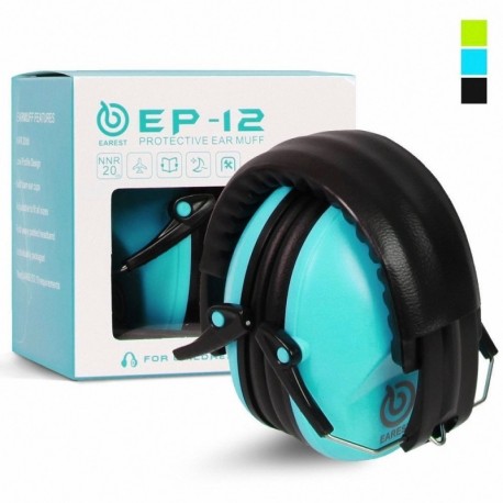 EAREST Orejeras de Protección Reducción de Ruido, Earmuffs Protectores Auditivos de Seguridad Anti-ruido, NRR 20DB Profesiona