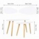 2 x Blanco de madera mesa de café sala de estar mesa juego de mesa de café mesa redonda mesa de café, mesa auxiliar blanco co