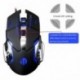 inphic Ratón Gaming Silencioso, 4800 dpi USB Alámbrico Ratón Gamer Raton Ordenador PC Portátil de Alta 7 RGB LED, 6 Botones P