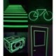 ARTGEAR Cinta Luminosa Glow in the Dark, Cinta Autoadhesiva Tape Fluorescente, Etiqueta de Seguridad, Cinta Impermeable para 