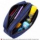 Estuche,Estuches Grandes con Dos Cremalleras Navy 