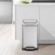 MARI HOME Contenedor de Reciclaje | Cubo Basura 12L con Tapa Domo | Acero Inoxidable | Para Dormitorio, Baño, Cocina, Jardín 