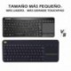 VicTsing Ultra Delgada Mini Teclado Inalámbrico Touchpad con 2.4G B Receptor, QWERTY Español Incluye Ñ para PC/Laptops/Tablet