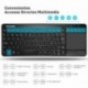 VicTsing Ultra Delgada Mini Teclado Inalámbrico Touchpad con 2.4G B Receptor, QWERTY Español Incluye Ñ para PC/Laptops/Tablet