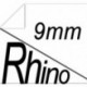 3x Cintas para Dymo 18443 Rhino Industrial Etiquetas de Vinilo Autoadhesivas, 9mm x 5,5m, negro sobre blanco, Compatible con 