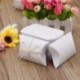 HSeaMall Caja de almohada Caja de regalo de caja de dulces de papel Kraft para boda, fiesta de cumpleaños, blanco, 50PCS