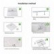 Öuesen LED 24W lámpara de techo resistente al agua moderna LED luz de techo Cuadrado delgada 2050lm Blanco frío 5000K para ba