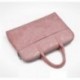 15 pulgada Maletín Bolso Cuero de Imitación Vintage Mensajero Bandolera Bolsa para Portátil y Ipad Práctico Pink