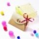 50 Piezas de Mini Sobre de Papel Kraft con Cierre de Papel de Corazón para Cartas de Regalo de Navidad Día de San Valentín, K