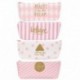 Cymax Set de 4 Estuche de Lápiz de Lona Encantador Maquillaje Cosmético Pluma Lápiz Papelería Bolsa de Almacenamiento Bolsa