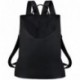 Mochila Mujer, Coofit Mochila Escolar Casual Multifunción Bolso Mochila Negro Actualizar Mochila Profundo negro 