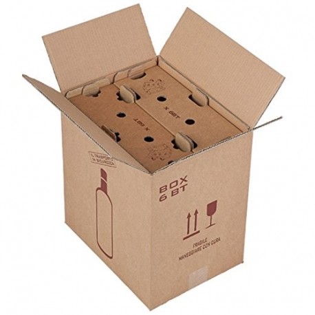 Propac z-vin2 caja de seguridad para envío de botellas, 23 x 13 x 36 cm, paquete de 10