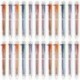 20 Piezas de Bolígrafos de Bola Retráctiles de 6 en 1 Bolígrafo de Bola de Multicolor para Materiales de Oficina Escuela Rega