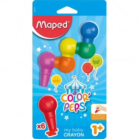 Maped 933600 X6 color Peps mi primer bebé ceras para colorear