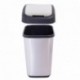 Hogar y decoración HD Youngsun Papelera 14 Litros 28.5 x 23 x 39 cm Papelera de plástico PP en acero inoxidable Look / Blac