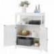 SONGMICS Mueble de Baño Auxiliar, Armario para Baño, Organizador con 2 Puertas de Persianas para Baño, Cocina, Dormitorio, Sa