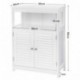 SONGMICS Mueble de Baño Auxiliar, Armario para Baño, Organizador con 2 Puertas de Persianas para Baño, Cocina, Dormitorio, Sa