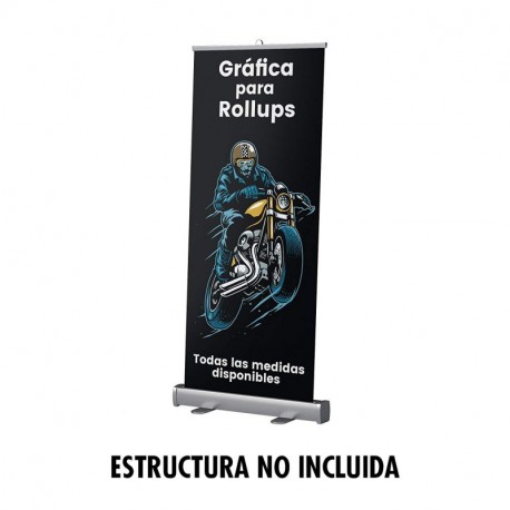 Gráfica impresa para rollups publicitarios 100x200cm 100% personalizable | Impresa En Lona frontlit A Una Cara