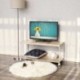 SONGMICS Mesa para TV, Mueble para televisor con Ruedas, Soporte de TV versátil con Estante, 2 Niveles Abiertos, para Recepto