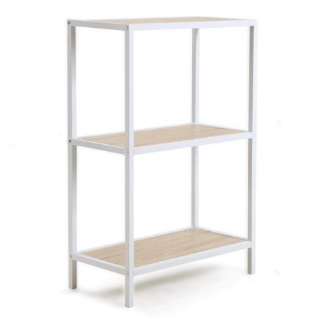 SONGMICS Estantería de 3 Estantes con Estilo Industrial Moderno, Organizador con Estructura de Metal para Cocina, Dormitorio,