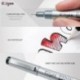Ezigoo Rotulador Punta Fina para Bocetos, Dibujo Técnico, Documentos – Bolígrafos de Tinta Negra Puntas Variadas Pack de 6