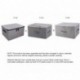 iwill CREATE PRO Caja de Almacenamiento Plegable con Tapa y Asas con Cremallera, Cesta de Almacenamiento con Tela de Lino, se