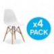 Noorsk Design Conjunto de Mesa 100 + 4 sillas Tower