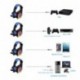 TENSWALL PS4 Auriculares gaming para PS4 o PC, Cascos Gaming con cable y LED, con sistema de control de volumen y cancelación