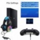 TENSWALL PS4 Auriculares gaming para PS4 o PC, Cascos Gaming con cable y LED, con sistema de control de volumen y cancelación