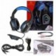 TENSWALL PS4 Auriculares gaming para PS4 o PC, Cascos Gaming con cable y LED, con sistema de control de volumen y cancelación