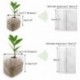 KINGLAKE 200 pcs Biodegradable papel planta plántula bolsas bolsas de tela crecer cría 14 x 16 cm + 10 x 12 cm 