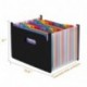 Amaza Clasificadores Carpetas de Acordeón, Colores Archivador Acordeon 24 Bolsillos, Separadores Archivador A4, Archivadores 