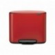 Brabantia Bo Pedal - Cubo de basura, Acero Inoxidable, Rojo, 36 litros