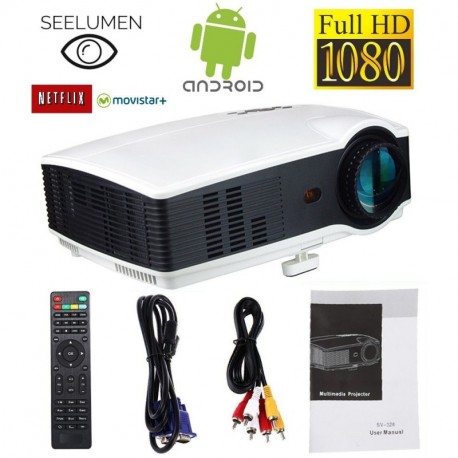 Seelumen PJW110 - Proyector LED FullHD, WIFI, Android , 3200 lumenes , blanco