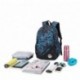 Mioy Tres piezas set adolescentes mochilas escolares lona estampados mochila Hombres 15 Pulgadas ordenador portatil backpack 