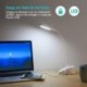 Lámpara Pinza, Lámpara Lectura 3W, 20 LEDs Flexo Pinza LED Carga USB, Uso Inalámbrico con Batería, Control Táctil, 3 Niveles
