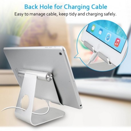 Soporte Tablet, Bovon Multiángulo Soporte iPad, Soporte móvil, Base Dock Ajustable para iPad Pro 9.7 10.5 12.9, iPad Air, iPa